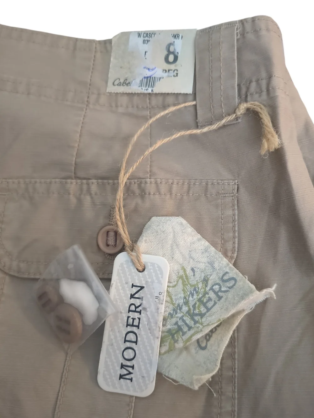 Cabela’s Hikers Cargo Pants Women’s Size 8 Tan Ripstop Utility Outdoor Gorpcore